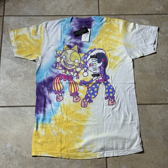 Five Nights At Freddy's Sun & Moon Tie Dyed T-Shirt MEDIUM New - Picture 1 of 8